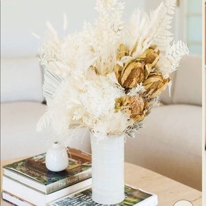 Ceramic Flower Vase White Textured